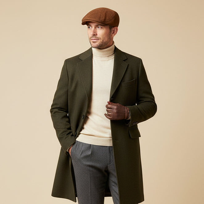 Men's Suede Beret – Flat Visor Cap