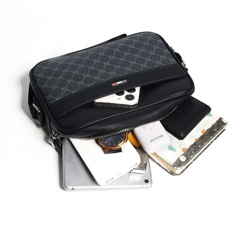 Men's PU Leather Crossbody & Messenger Bag – Casual Sling & Shoulder Bag