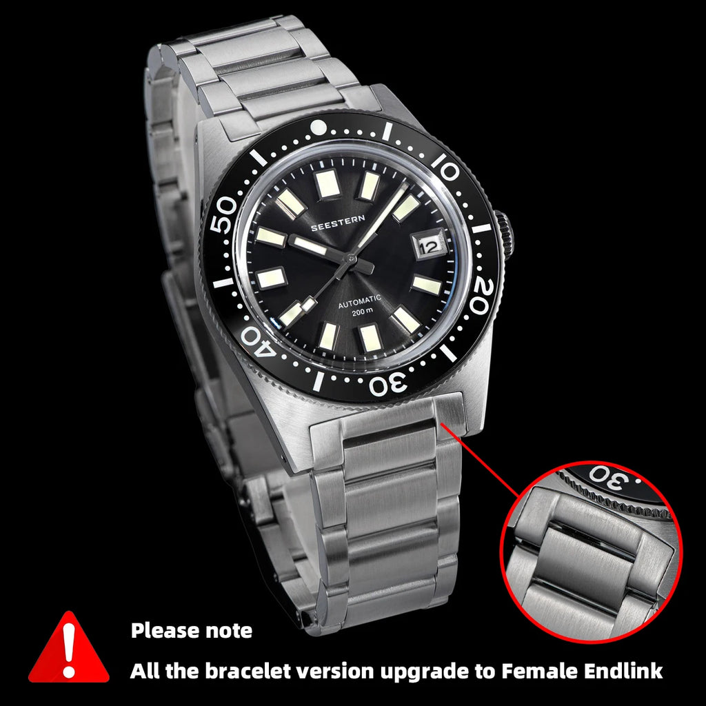 Seestern 62MAS V3 Automatic Dive Watch – NH35A, Domed Sapphire, 37mm, 200m Water Resistant
