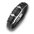 2025 New Style Domineering Hand-woven Combination Accessory Stainless Steel Men's Leather Bracelet Fashion Man Jewelry Wholesale