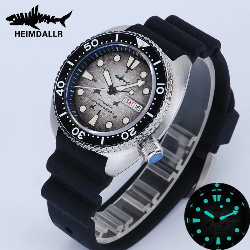 HEIMDALLR Turtle King Automatic Dive Watch – NH36, Sapphire Crystal, 200m Water Resistant