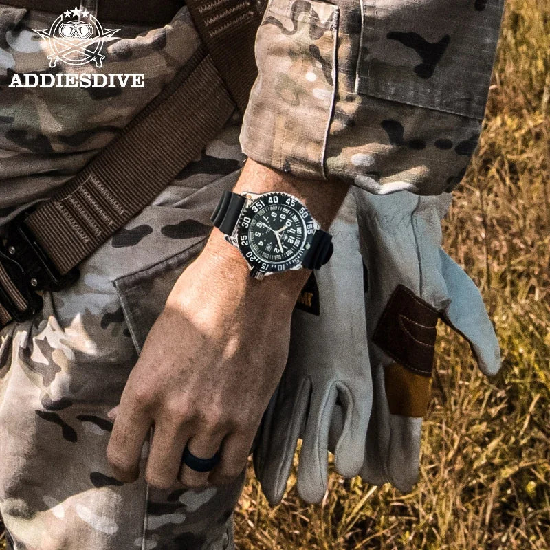 ADDIESDIVE MY-050S Sport Quartz Watch | Luminous | 50M Water Resistant | Nylon & Steel Strap