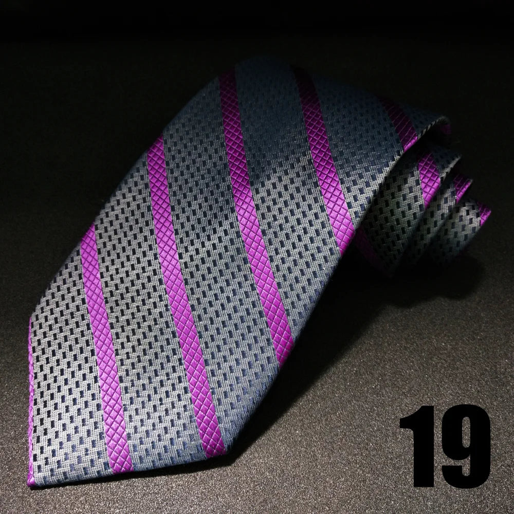 Men's Silk Jacquard Necktie – 10cm Wide Business & Wedding Tie