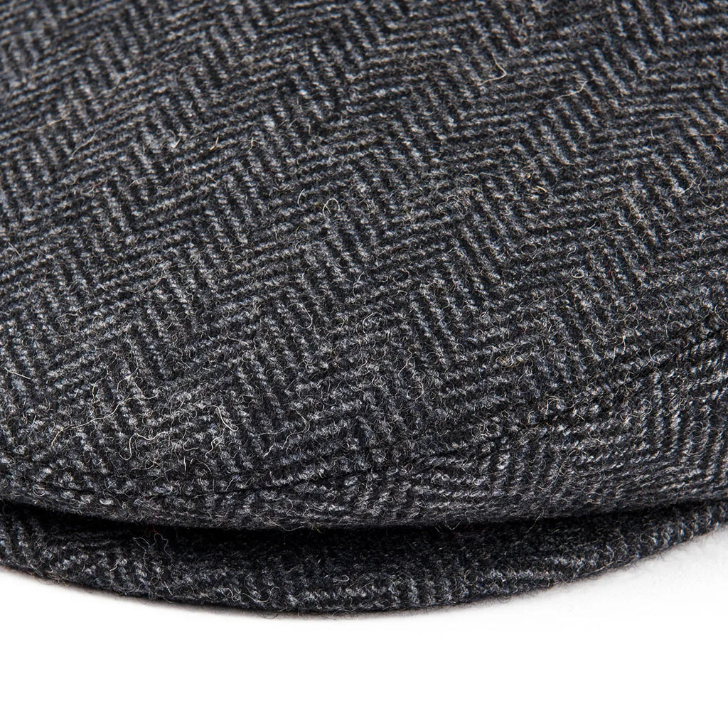 VOBOOM Wool Tweed Herringbone Flat Cap – Newsboy & Ivy Hat for Men & Women