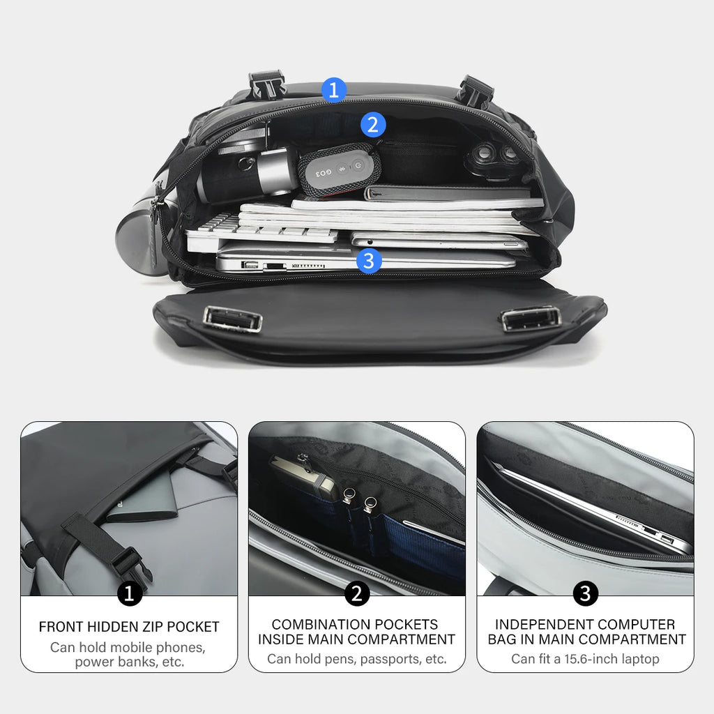 Tigernu TPU Fashion Backpack – Slim 16L, Anti-Theft, Waterproof, 15.6" Laptop