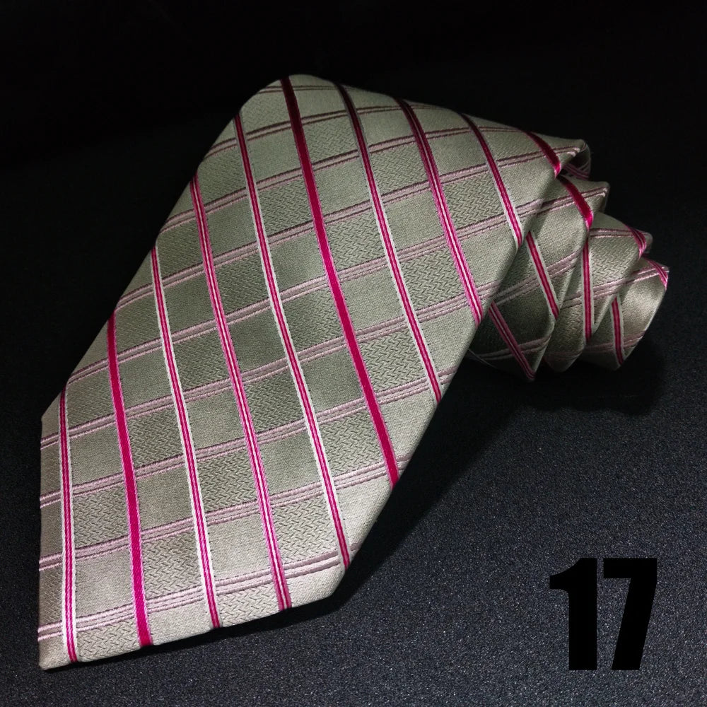 Men's Silk Jacquard Necktie – 10cm Wide Business & Wedding Tie