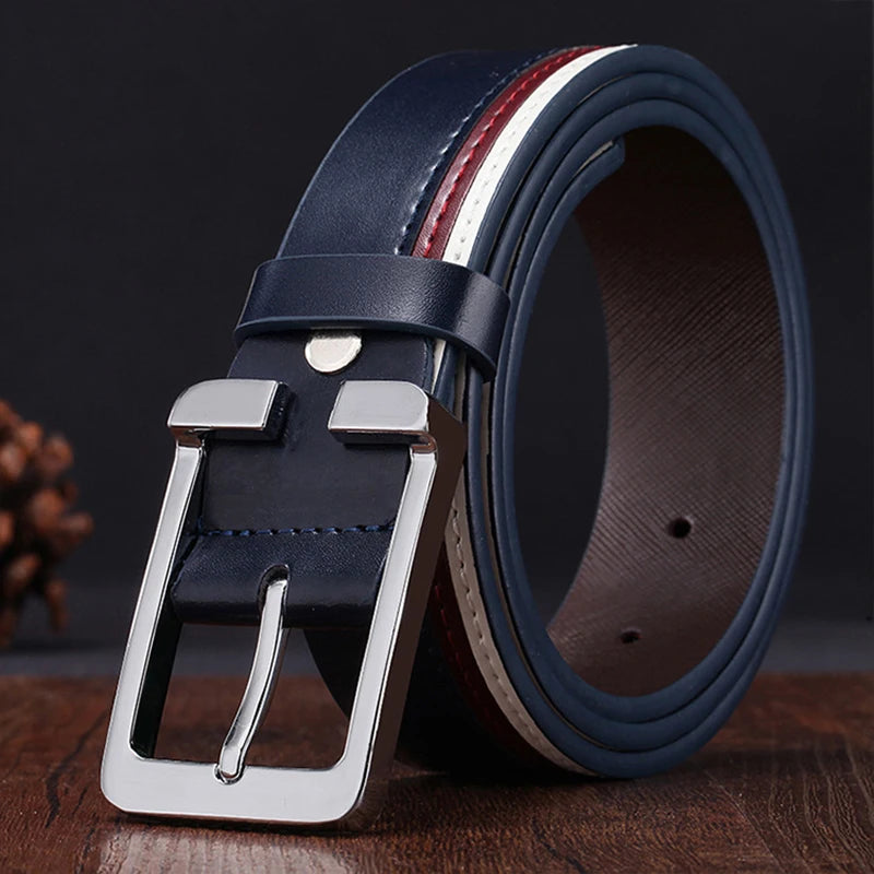 Men's Leather Pin Buckle Belt – Classic & Casual