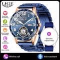 LIGE Smart Watch – 1.38" Round Display, Bluetooth Calling, Voice Assistant, IP68