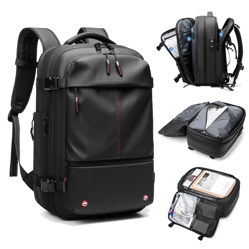 Infeylay 150219 Vacuum Compression Travel Backpack – 36–55L, 17" Laptop, Expandable