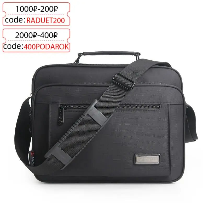 Waterproof Black Men Briefcase High Quality Brand Shoulder Bags For Women Messenger Bag Men's Crossbody Bags BolsoHombre2022