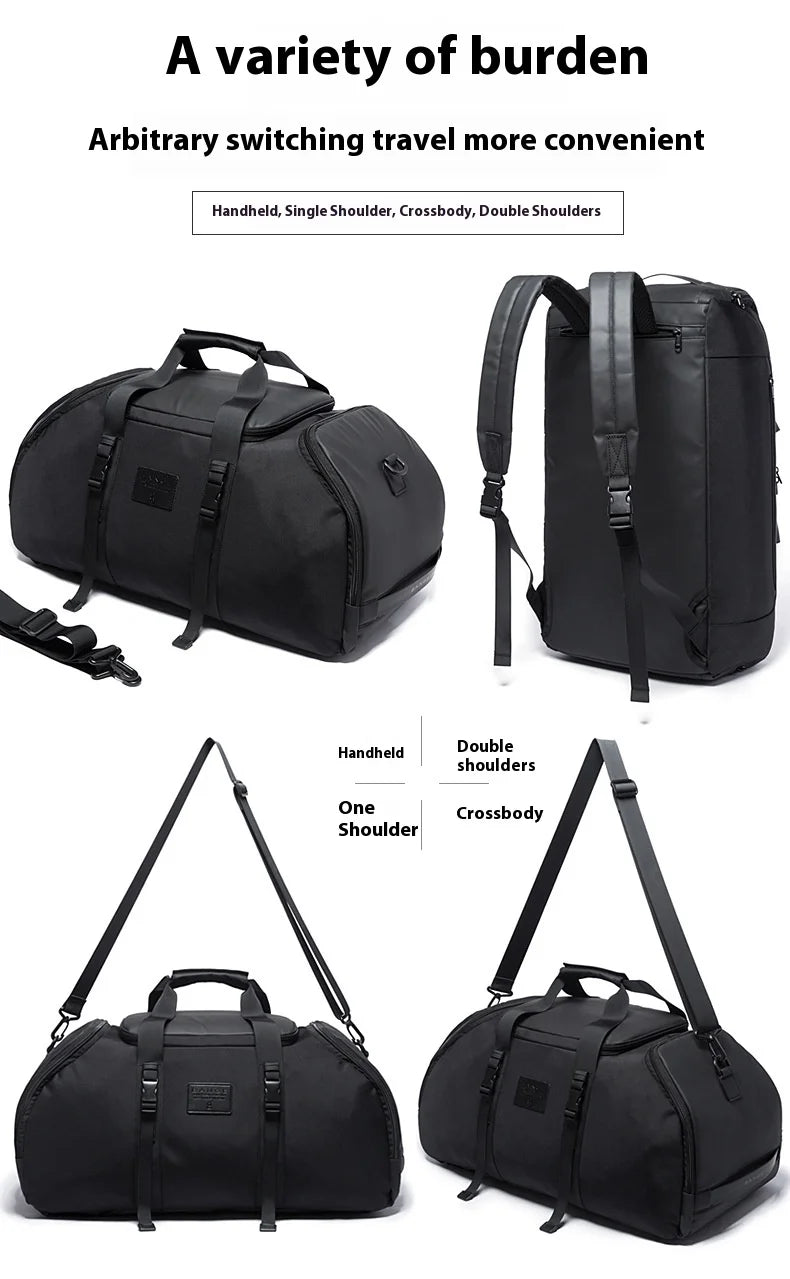 BANGE Large Waterproof Gym & Travel Duffel Bag – Multifunction Backpack & Carry-On