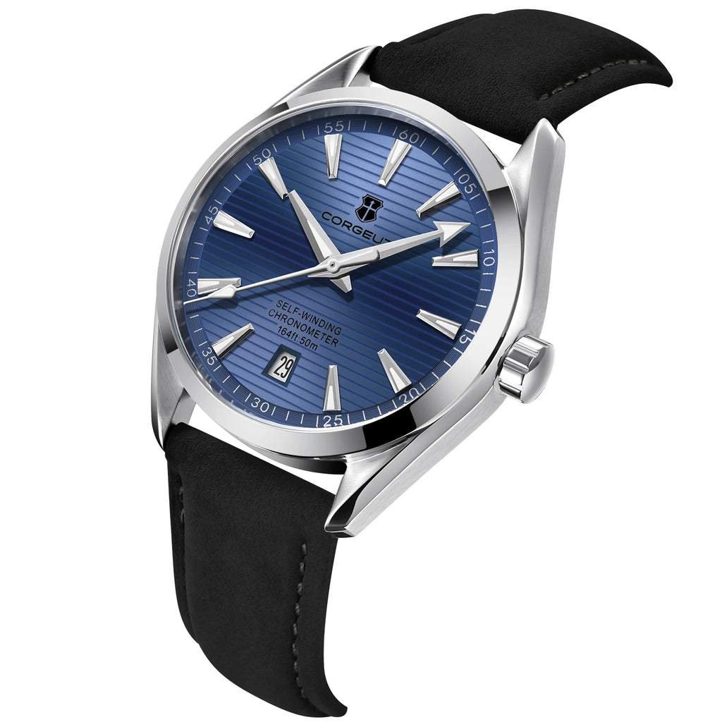 CORGEUT 41mm Automatic Watch – Seiko NH35, Sapphire Crystal, Exhibition Caseback, 50m Water Resistant