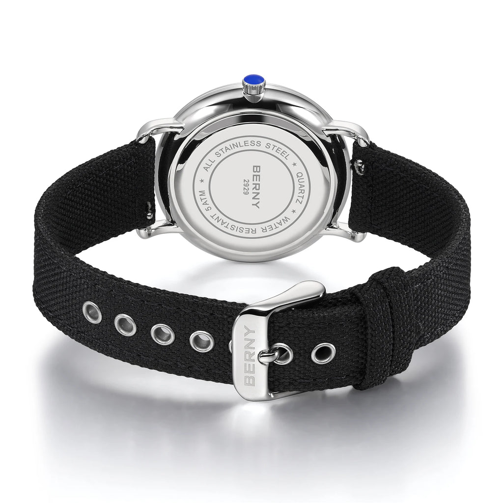 BERNY 2929CS Smart Casual Quartz Watch | Miyota 1L45 | 5ATM | Quick-Release Canvas Strap