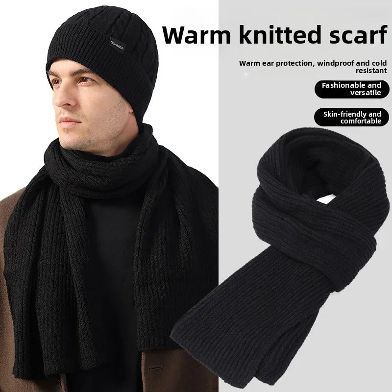 Men's Thick Wool Knit Scarf