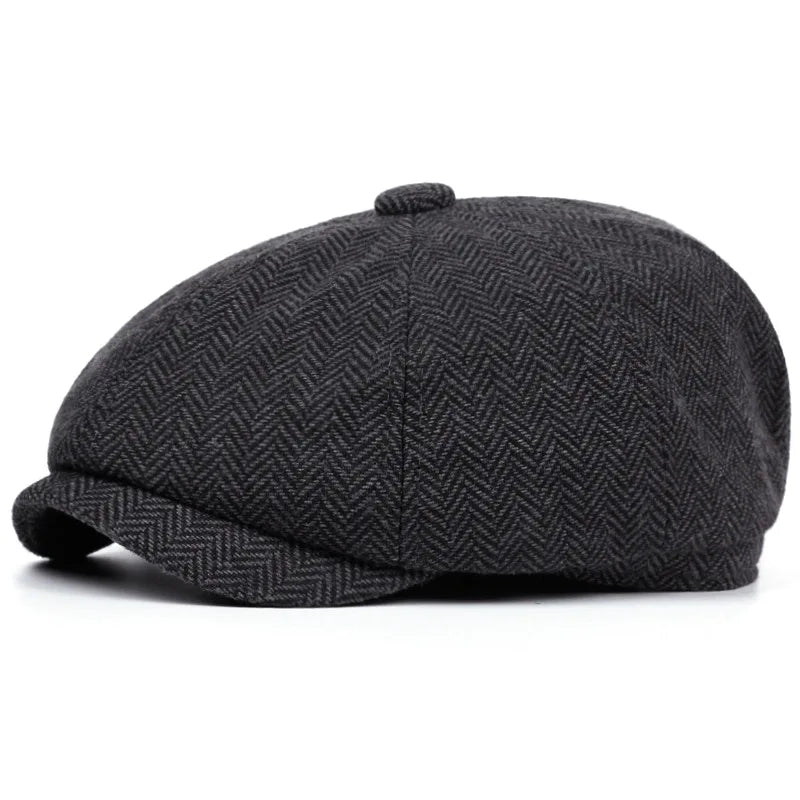 Men's Striped Flat Cap