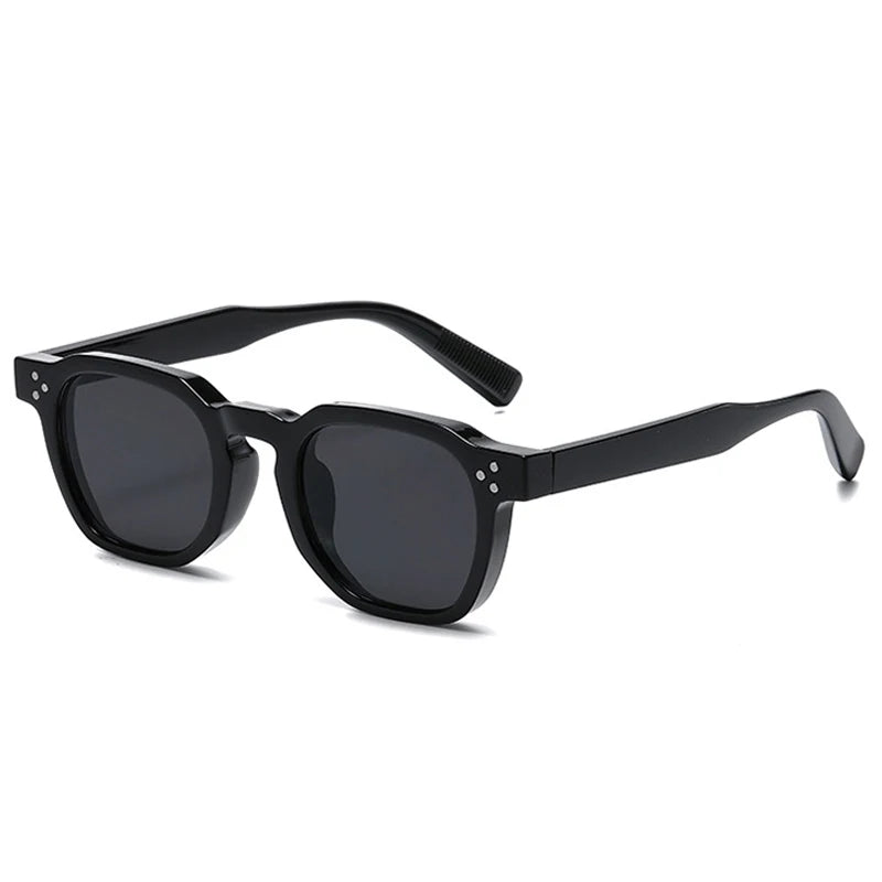 SO&EI New Square Sunglasses Women Retro Rivets Men Trending Sun Glasses UV400