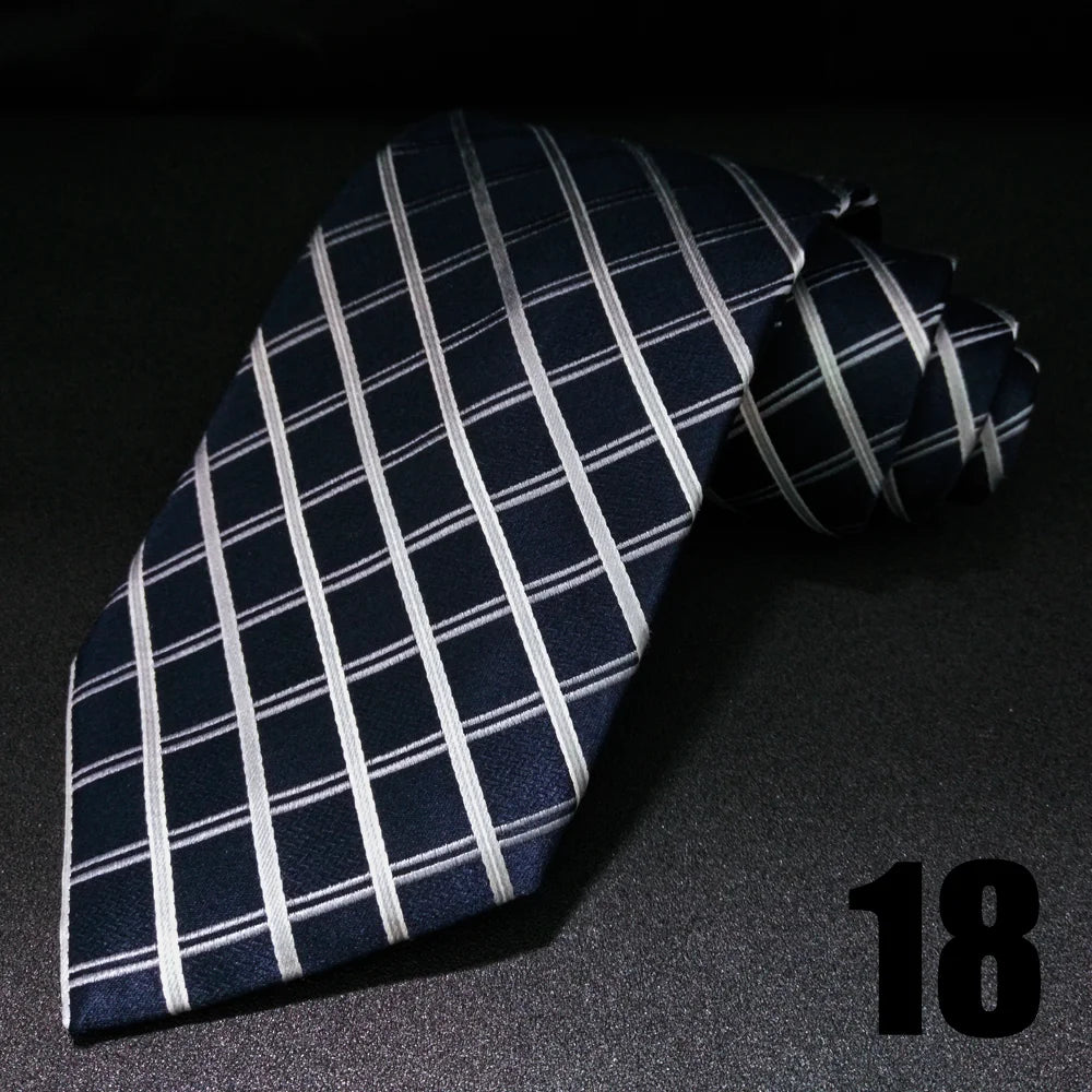 Men's Silk Jacquard Necktie – 10cm Wide Business & Wedding Tie