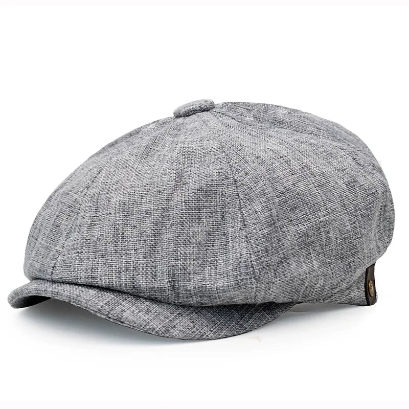 Men's Wool Newsboy Cap | Herringbone Flat Cap
