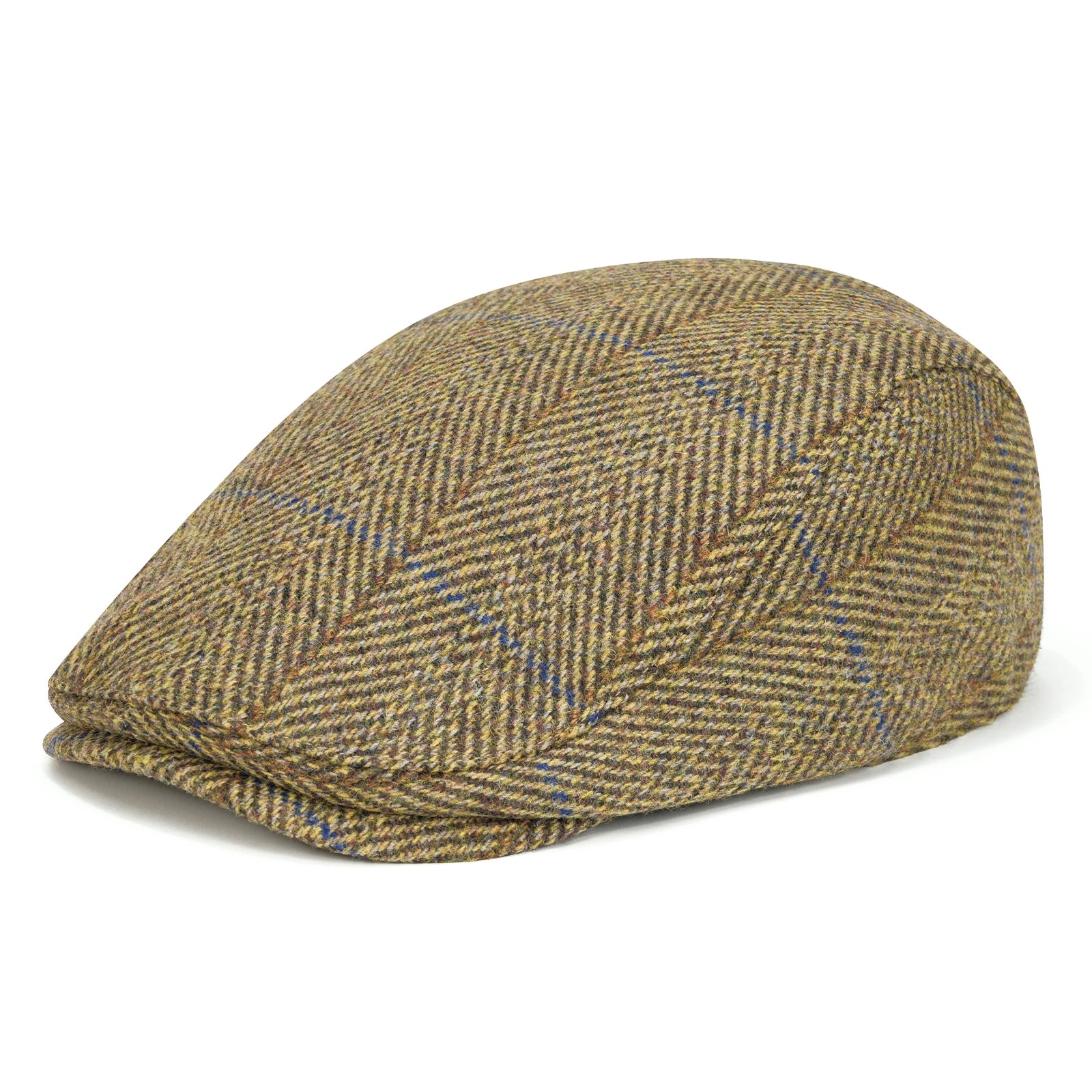 Men's Herringbone Flat Cap – Wool Blend