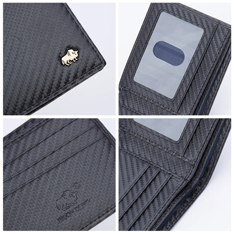 BISON DENIM Carbon Fibre Bifold Wallet