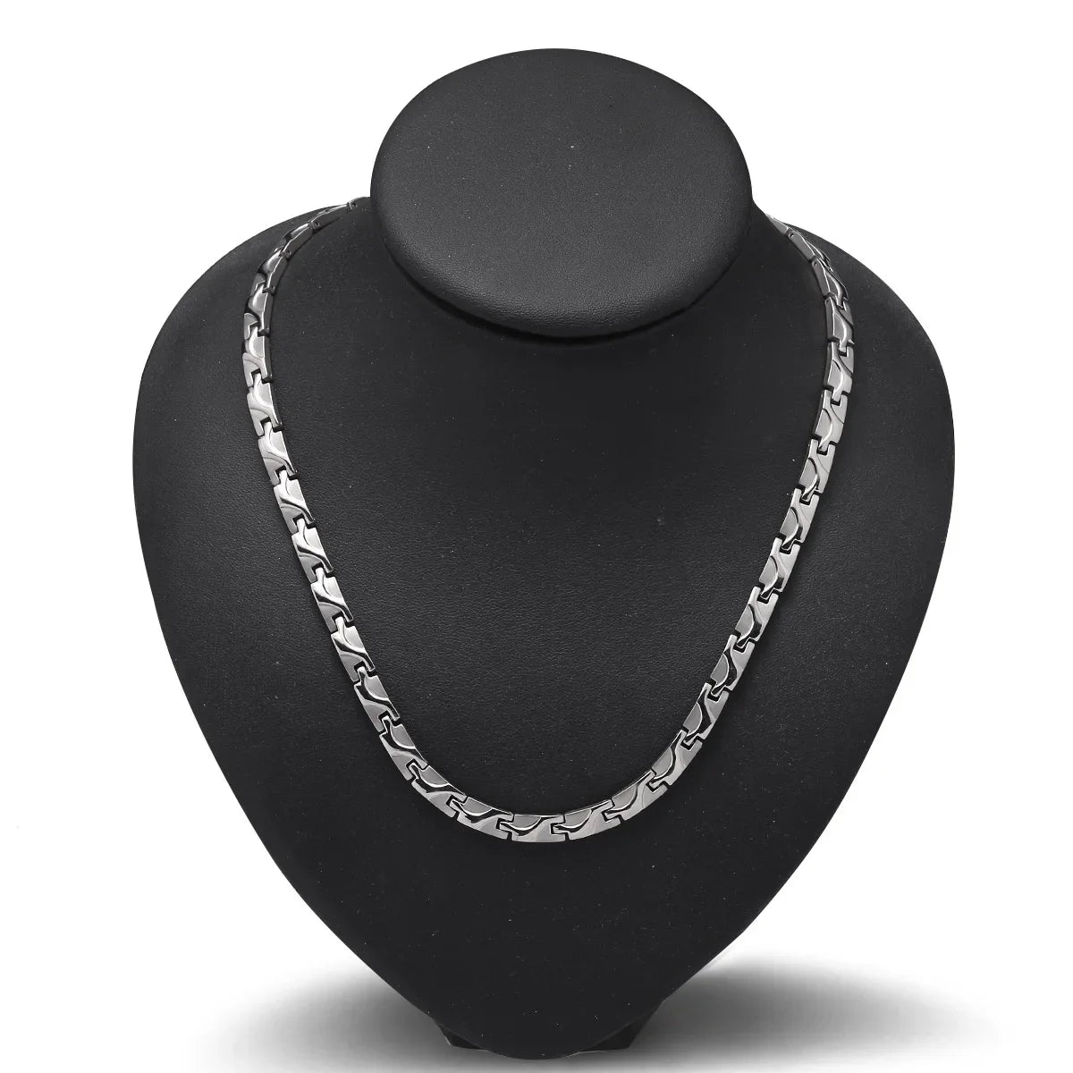 ARADOO Titanium Steel Men's Necklace Collar Simple Design Stainless Steel Magnetic Necklaces