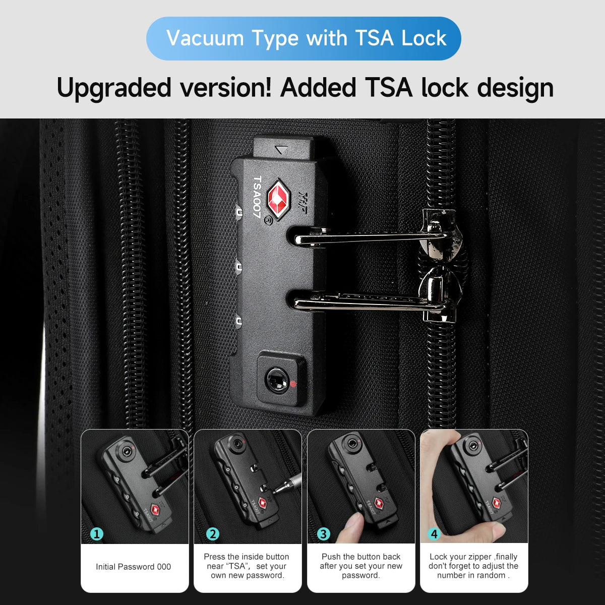 Tigernu Vacuum Compression Backpack – Expandable 27–37L, TSA Lock, USB Charging, 17" Laptop