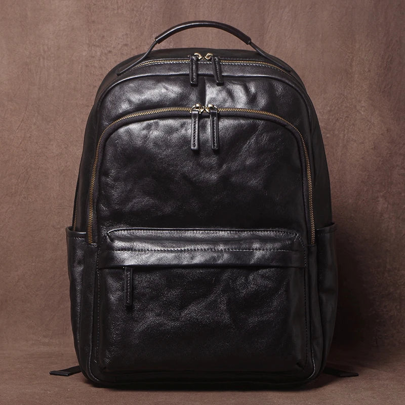 GURO Men's Genuine Leather Laptop Backpack