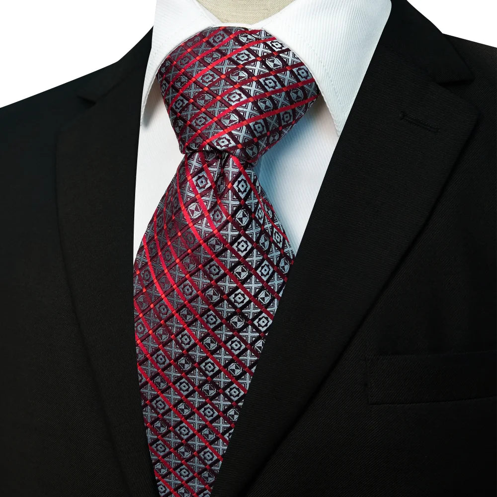 Men's Silk Jacquard Necktie – 10cm Wide Business & Wedding Tie