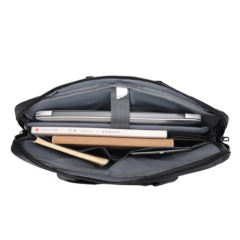 Men's Minimalist Briefcase | 14" Laptop Bag, Shoulder & Messenger Carry