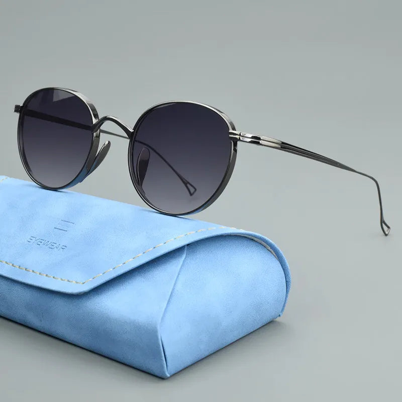 TAG Hezekiah KMN113 Titanium Oval Sunglasses