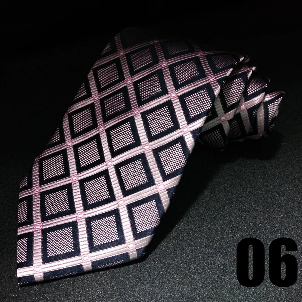 Men's Silk Jacquard Necktie – 10cm Wide Business & Wedding Tie