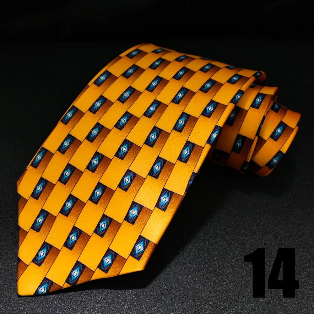 Men's Silk Jacquard Necktie – 10cm Wide Business & Wedding Tie