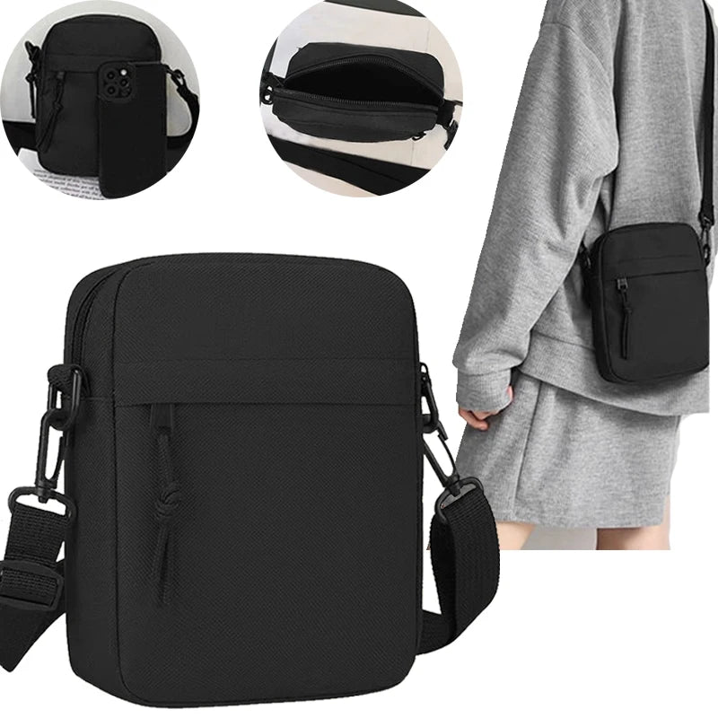 Unisex Lightweight Nylon Mini Crossbody & Phone Bag – Casual Shoulder Tote
