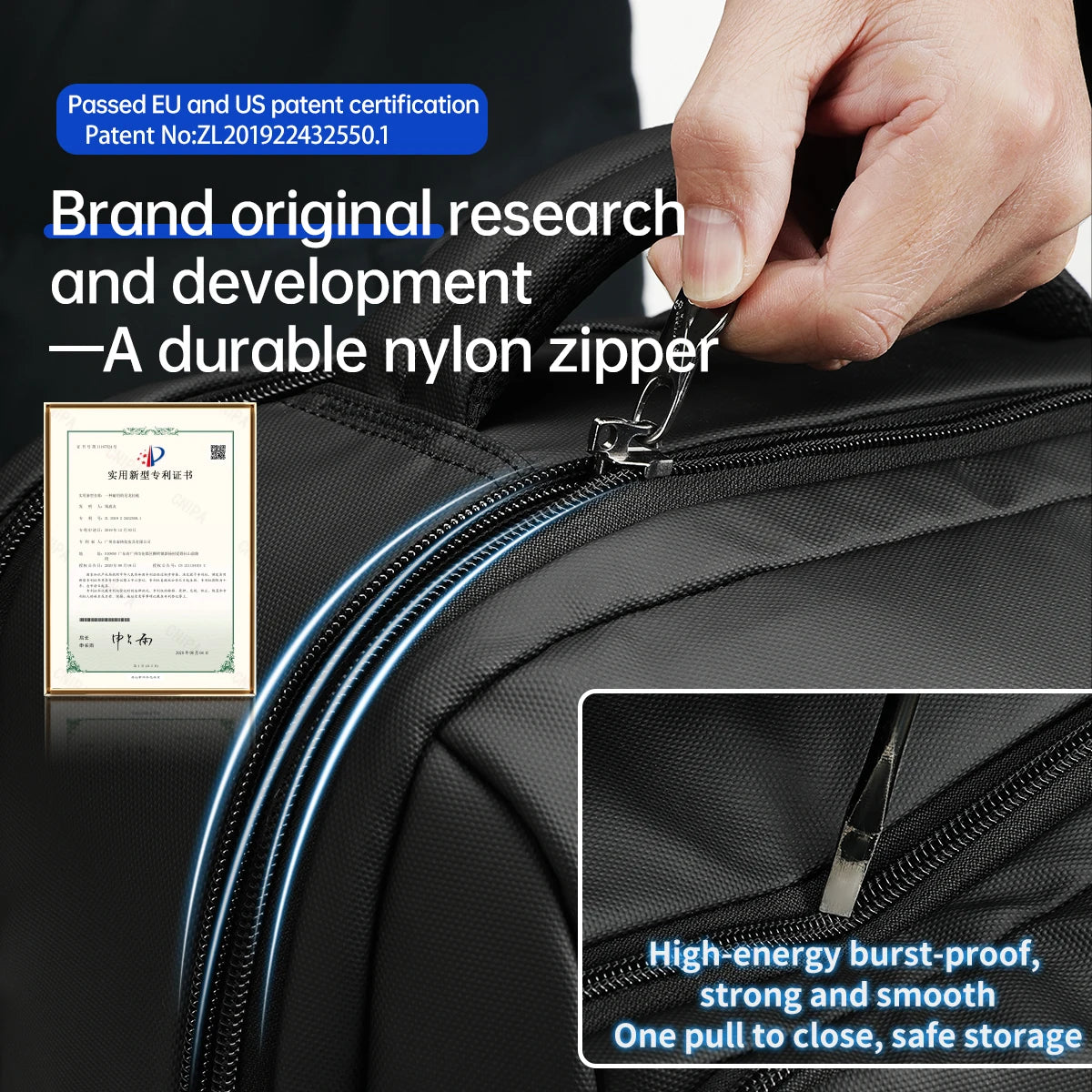 Tigernu Leather Composite Backpack – Two Sizes, USB Charging, Anti-Theft, Reflective Stripe