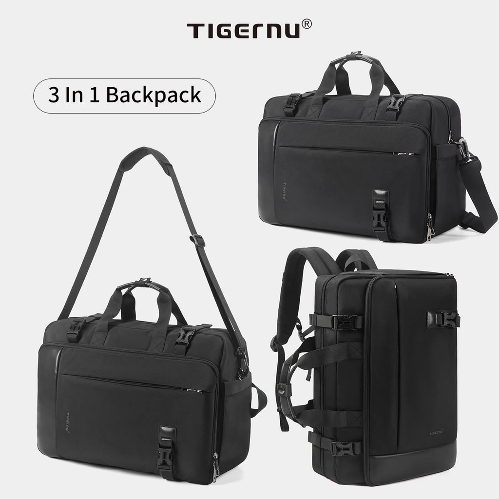Tigernu 3-in-1 Travel Backpack – 25L, 17" Laptop, Backpack, Handbag & Crossbody
