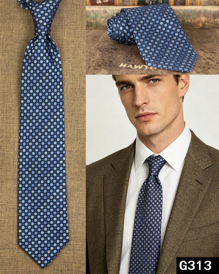 100% Silk Men's Necktie – Multi-Pattern Collection