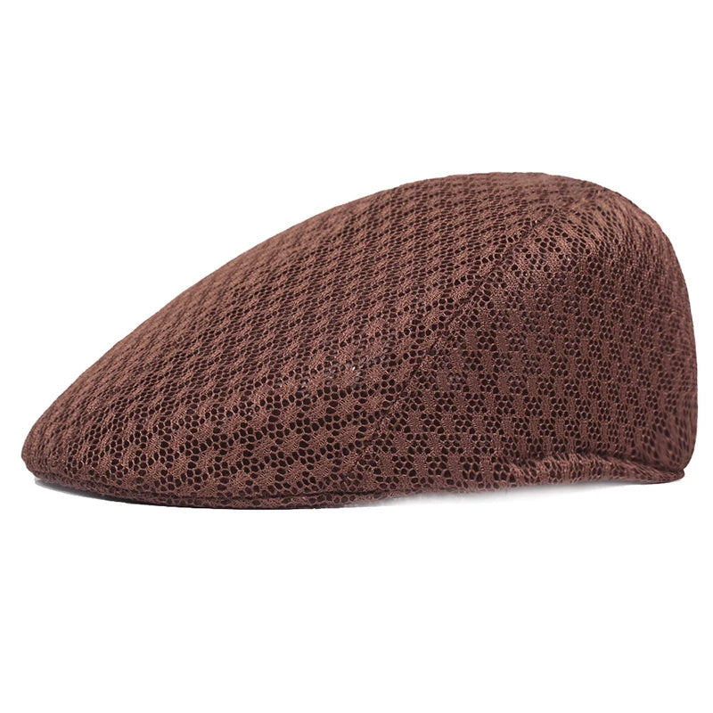 Men's Breathable Flat Cap – Lightweight Beret Style