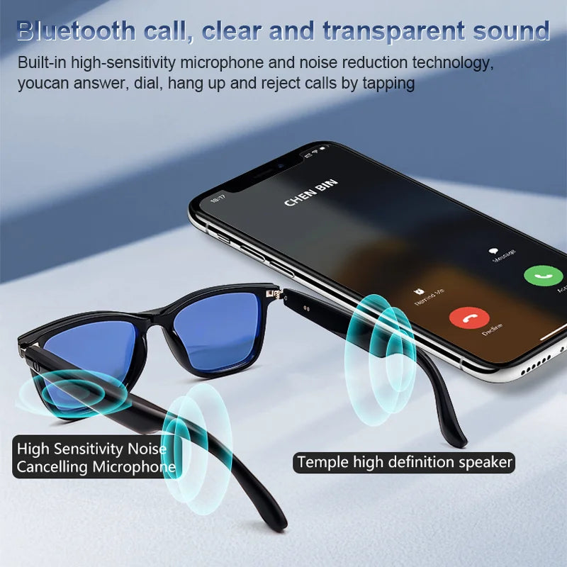LIGE Smart Glasses – 2-in-1 Magnetic Lenses, Bluetooth Calling, UV400 Polarised