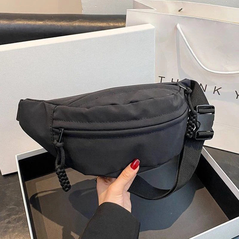 Unisex Nylon Crossbody & Chest Bag – Casual Sporty Waist Pack