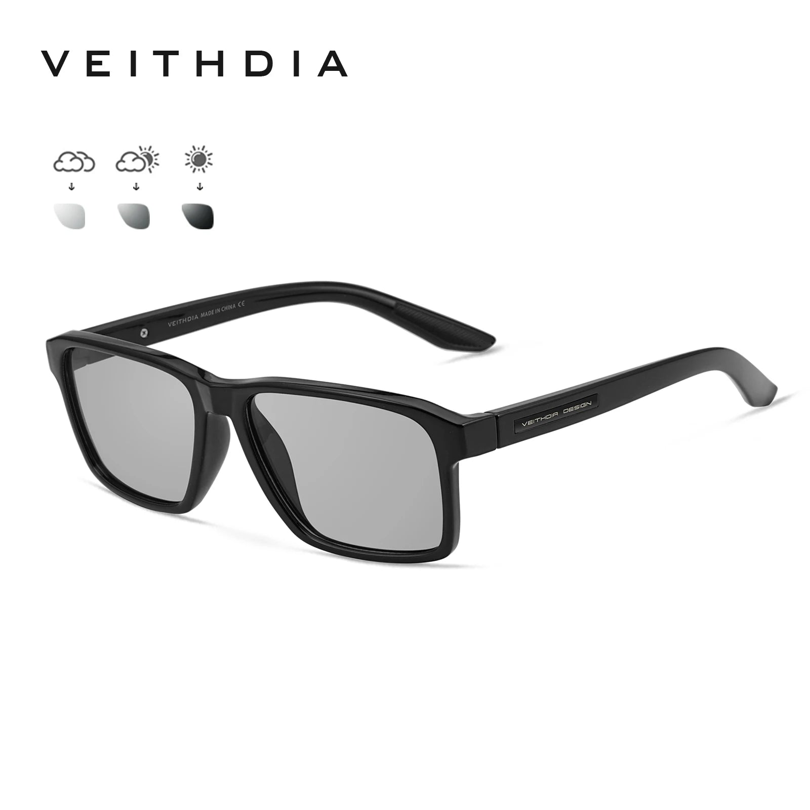 VEITHDIA Square Polarized Sunglasses | Mirror & Gradient Lenses | UV400