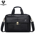 Genuine Leather Luxury Briefcase for Men — Business Laptop & Document Crossbody Bag