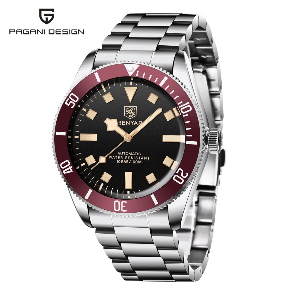 BENYAR BY-5179M Automatic Watch — BB58-Inspired Sport & Business, Super-LumiNova, 50M