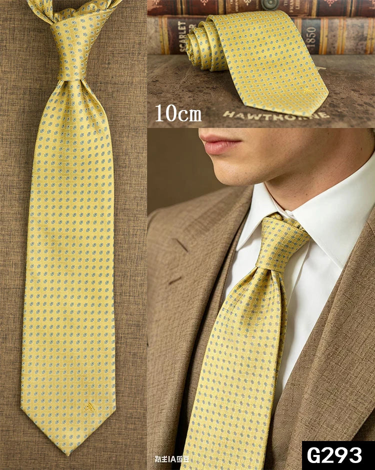 100% Silk Men's Necktie – Multi-Pattern Collection