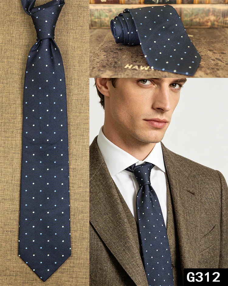 100% Silk Men's Necktie – Multi-Pattern Collection
