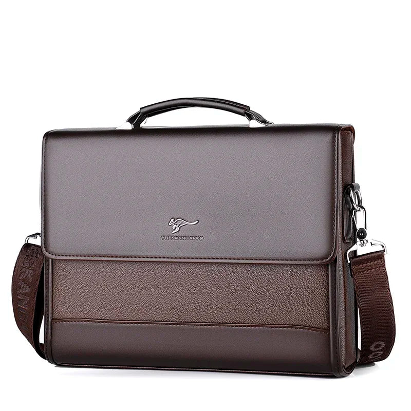 Male Handbags Pu Leather Men's Tote Briefcase Business Shoulder Bag for Men 2026 Brand Laptop Bags Man Organizer for Documents