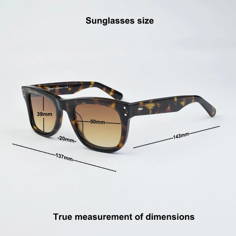 ROGBAE 0502 Oval Acetate Sunglasses