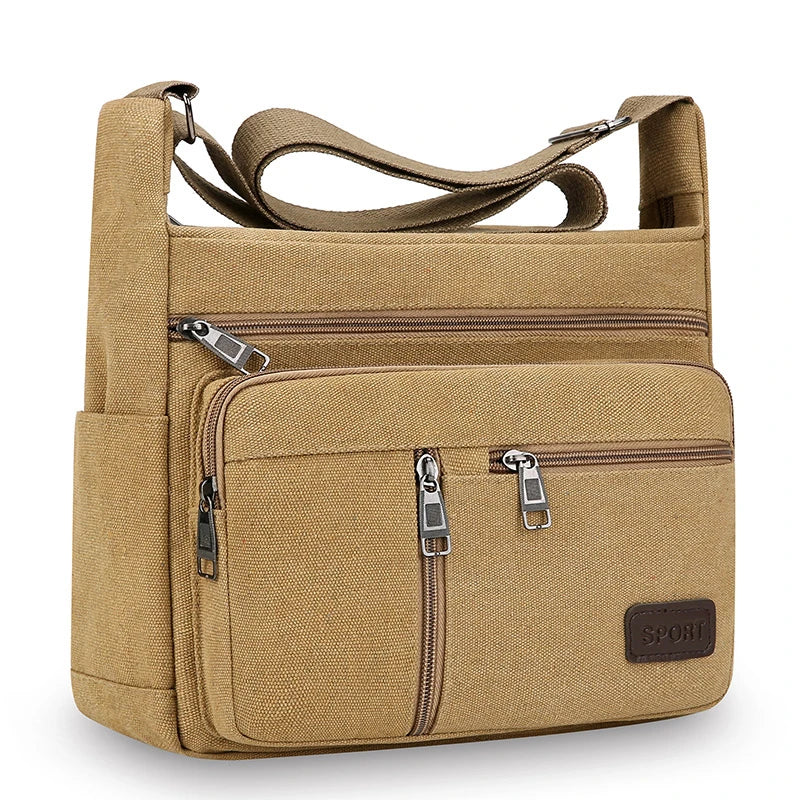 Unisex Nylon Box Crossbody & Shoulder Bag – Casual Tote Messenger for Travel & Daily Use