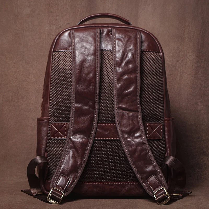 GURO Men's Genuine Leather Laptop Backpack
