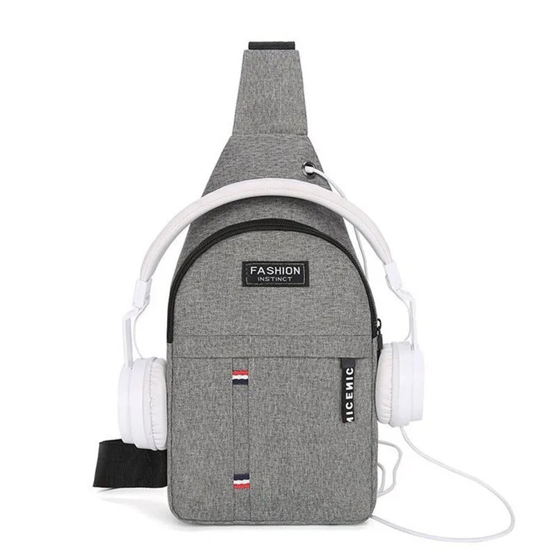 Men's Oxford Chest & Crossbody Bag – Casual Waterproof Shoulder Bag