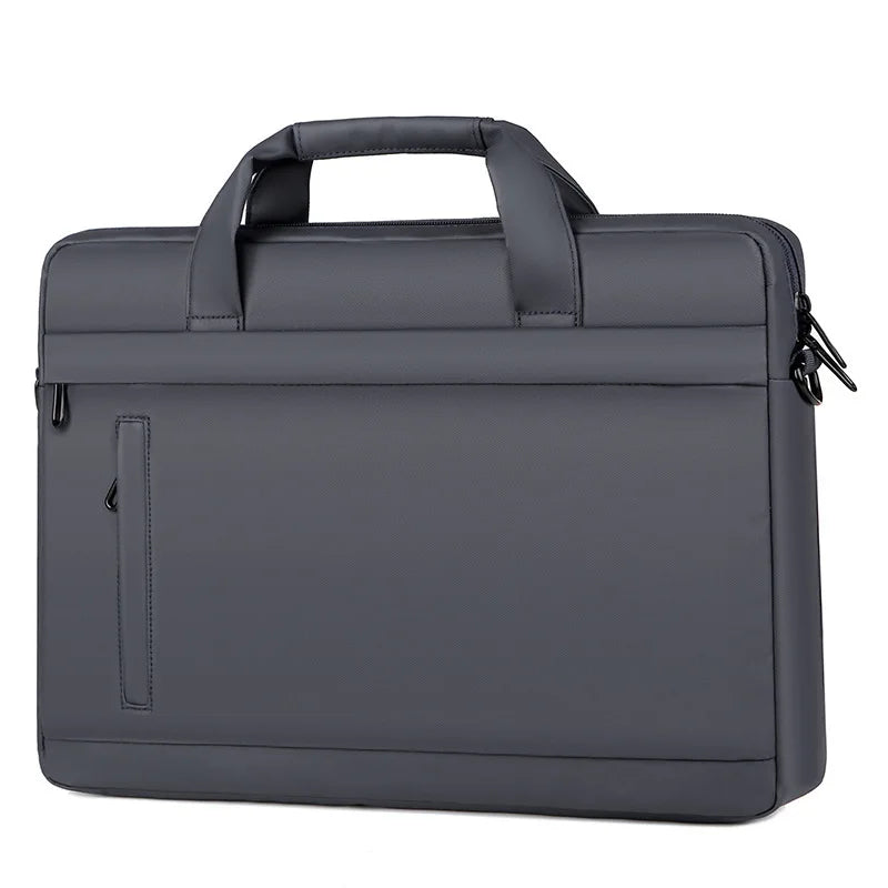 HOMEFISH 15-Inch Laptop Shoulder Bag, Waterproof Light Luxury Office Handbag, Men's Business Daily Messenger Bag